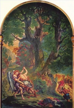  jacob Art - jacob s fight with the angel 1861 Eugene Delacroix